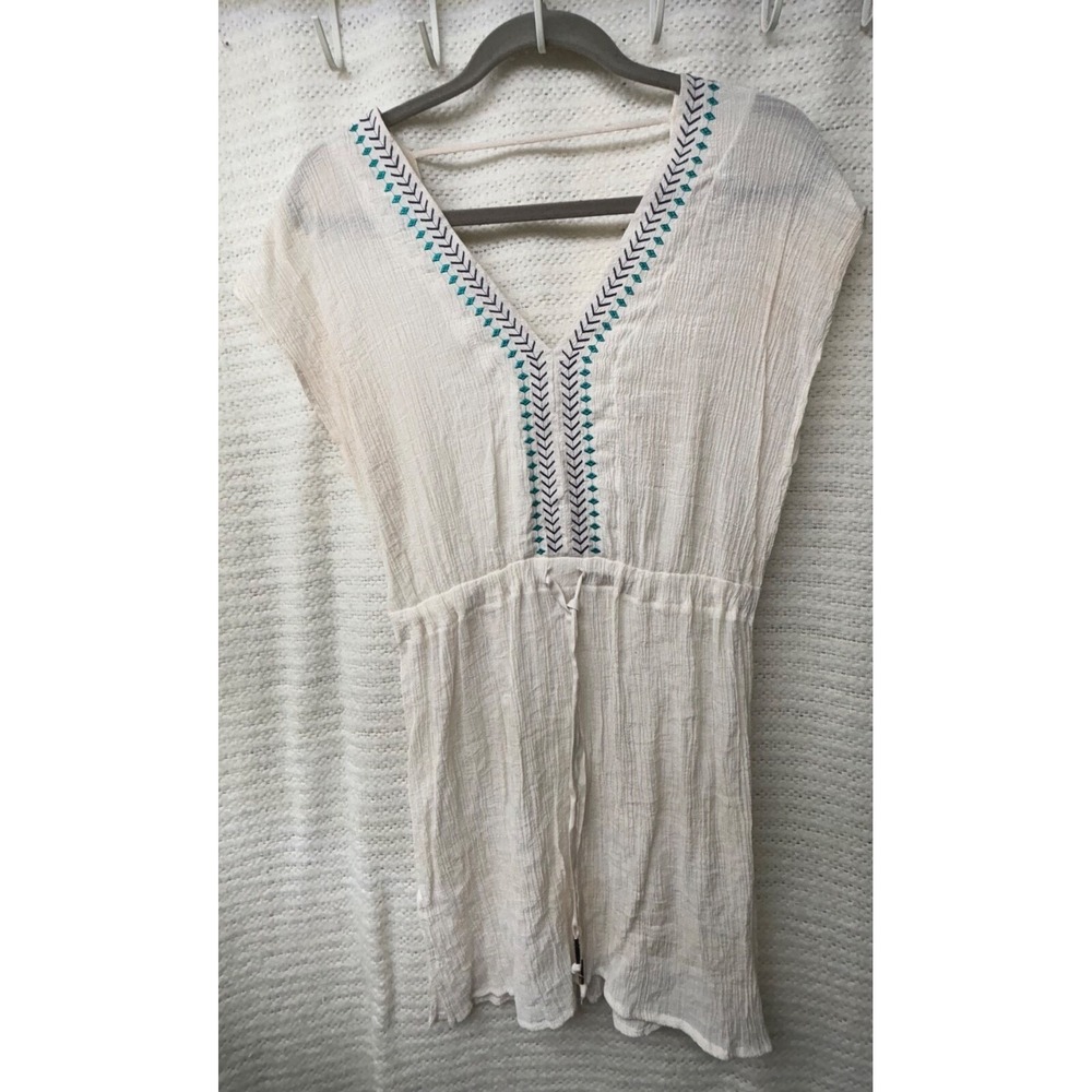 Kona Sol Beachy Ivory Top Coverup 34x38, tagged M